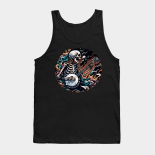 Skeleton Playing a Banjo Tank Top